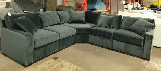 5 pc Velvet Sectional Sofa
