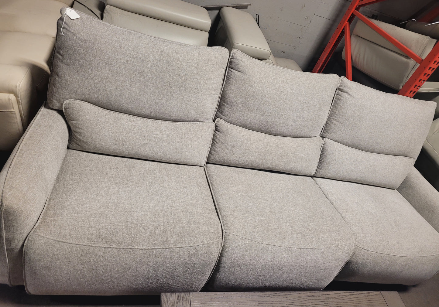 Olper 3-Pc. Fabric Zero Wall Sectional Sofa w/ 3 power recliners