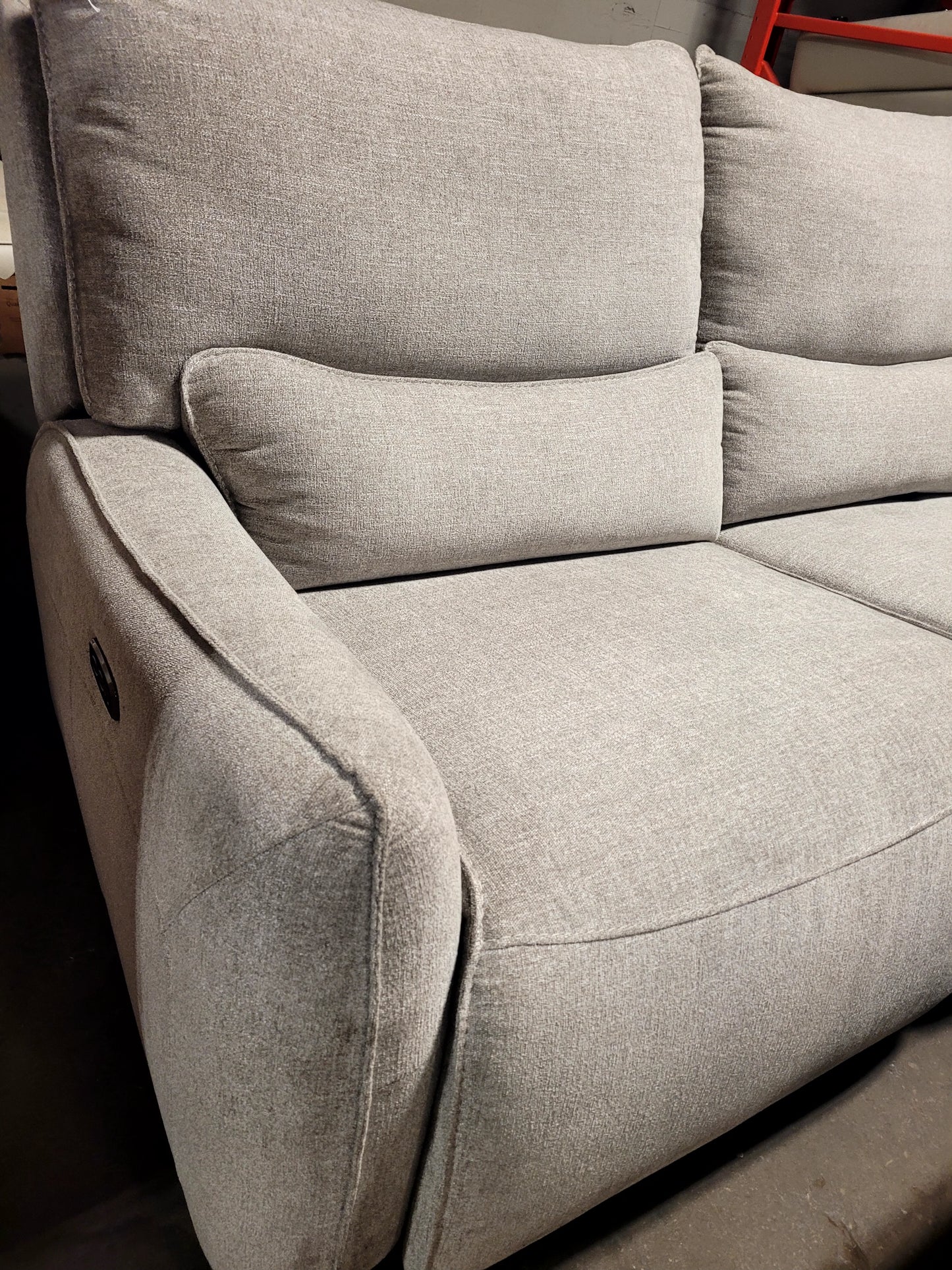 Olper 3-Pc. Fabric Zero Wall Sectional Sofa w/ 3 power recliners