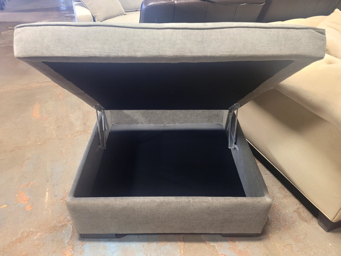 36" Radley Storage Ottoman (Heavenly Mocha Grey)