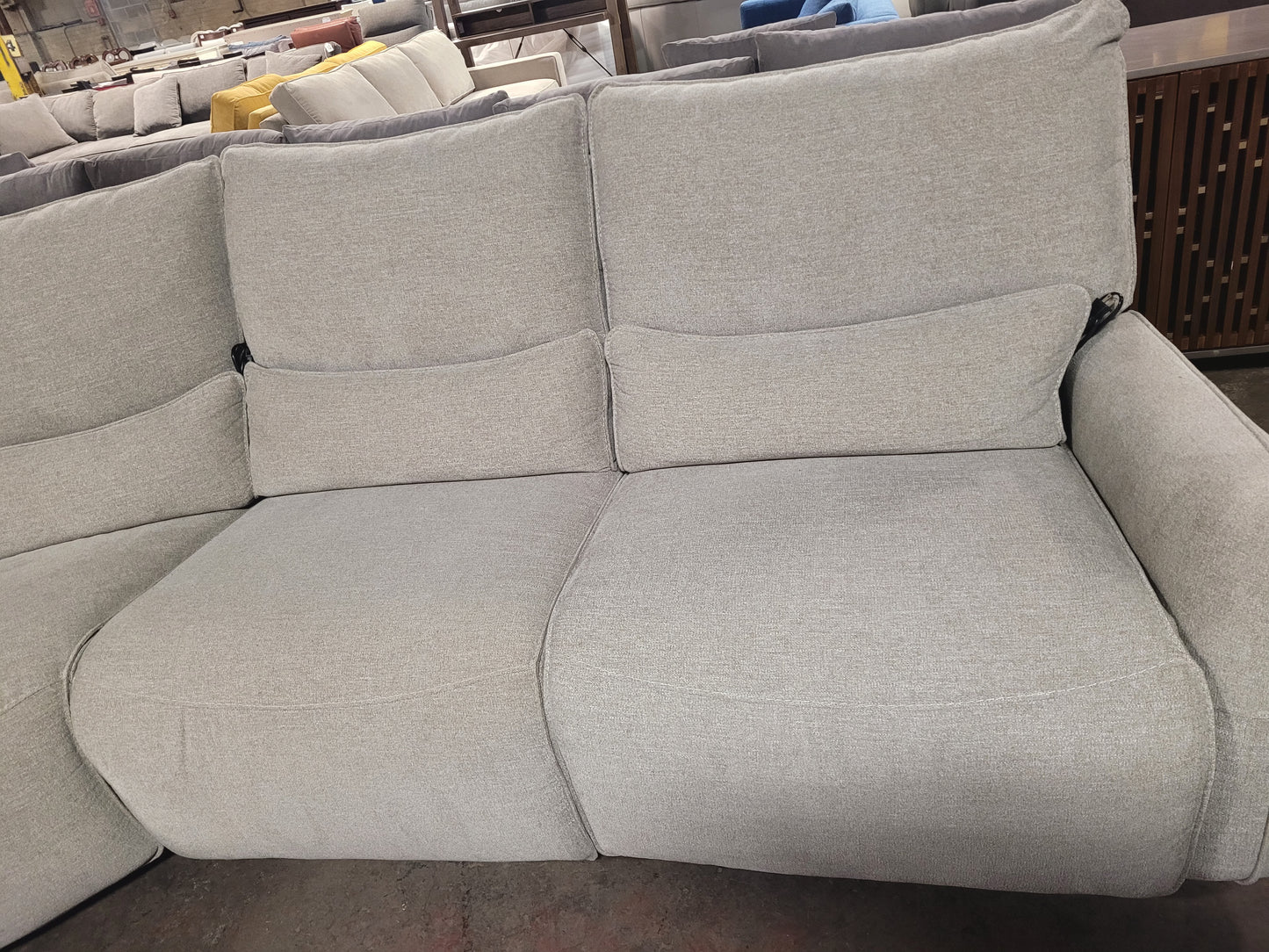 Olper 5-Pc. Fabric Zero Wall Sectional Sofa with Two
Power Motion Pieces (Sand)