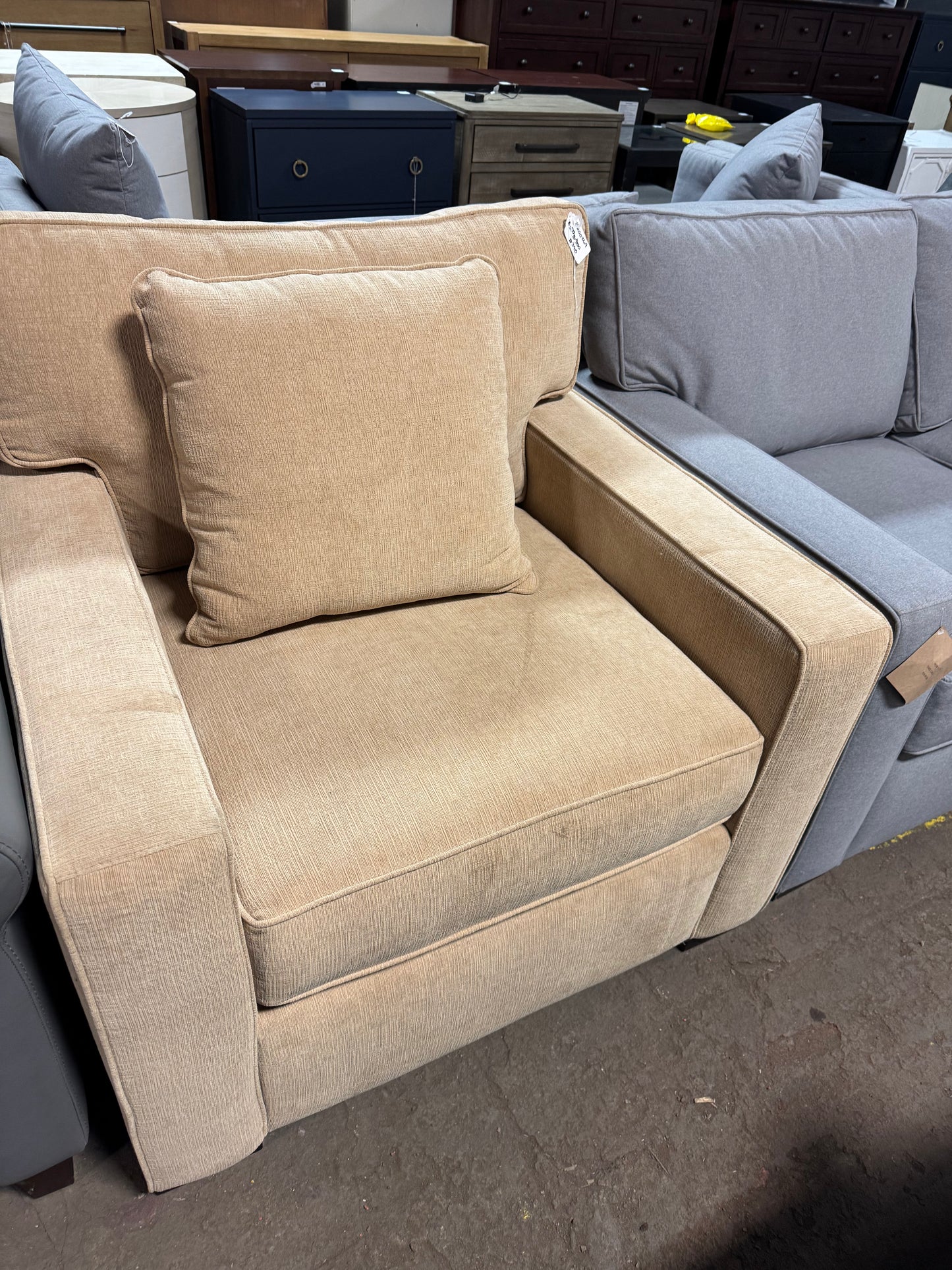 Radley 38" Fabric Armchair (Heavenly Chrome Beige)