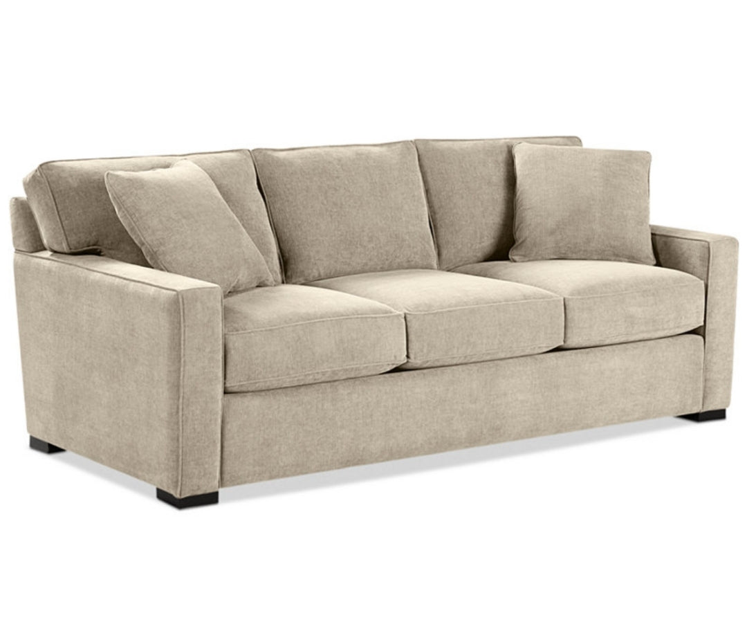 Radley 86" Fabric Queen Sleeper Sofa Bed (Heavenly Chrome Beige)