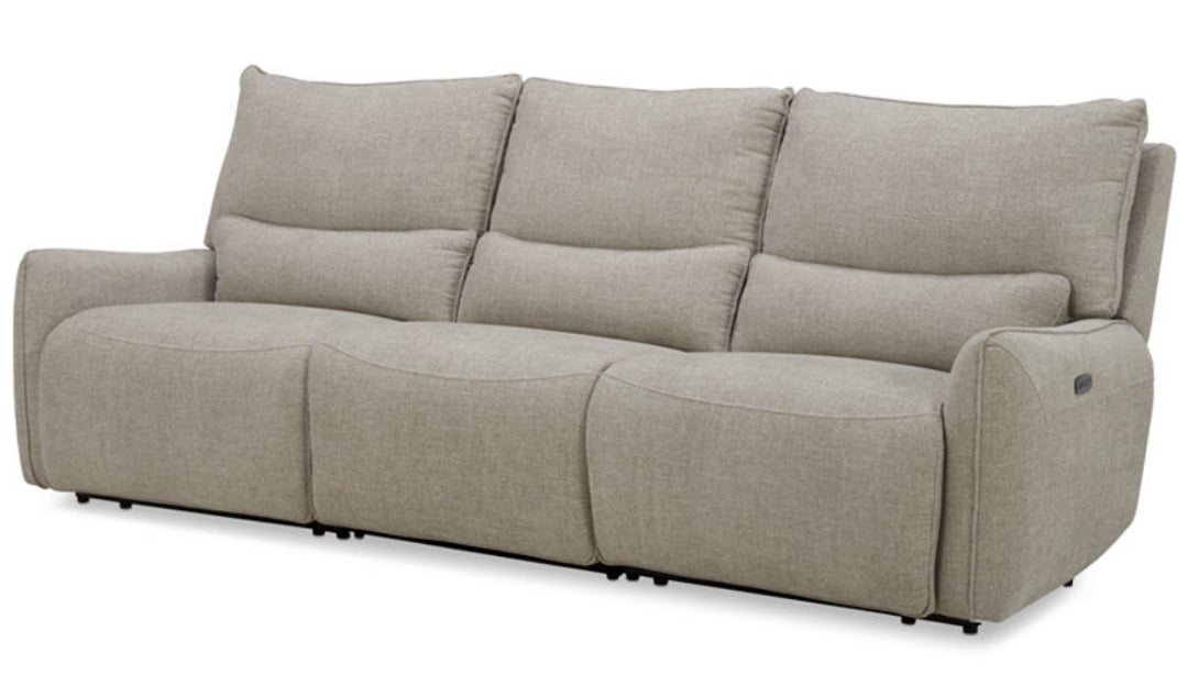 Olper 3-Pc. Fabric Zero Wall Sectional Sofa w/ 3 power recliners