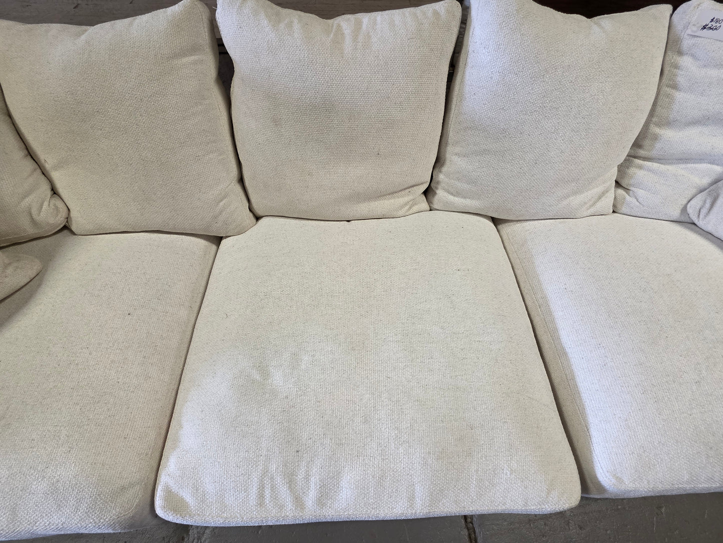 Oversized 3-Pc. White Sectional Sofa