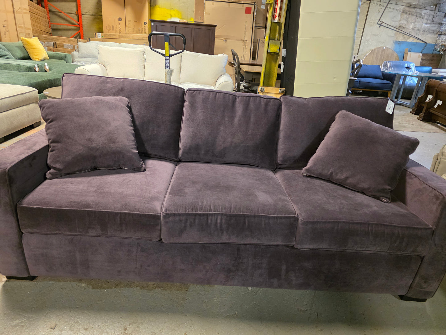 Radley 86" Fabric Queen Sleeper Sofa Bed (Dark Purple)