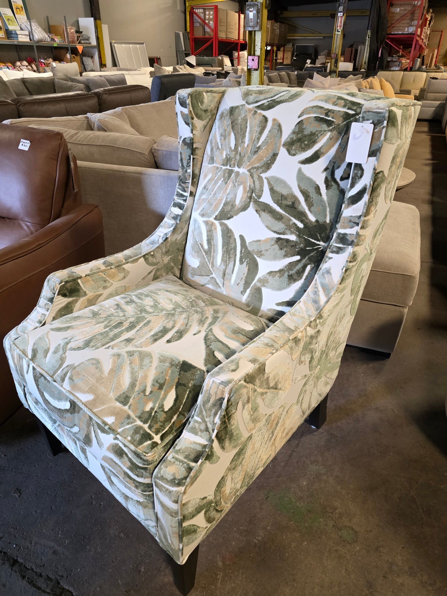 Kallison Fabric Wing Chair (Leafs)