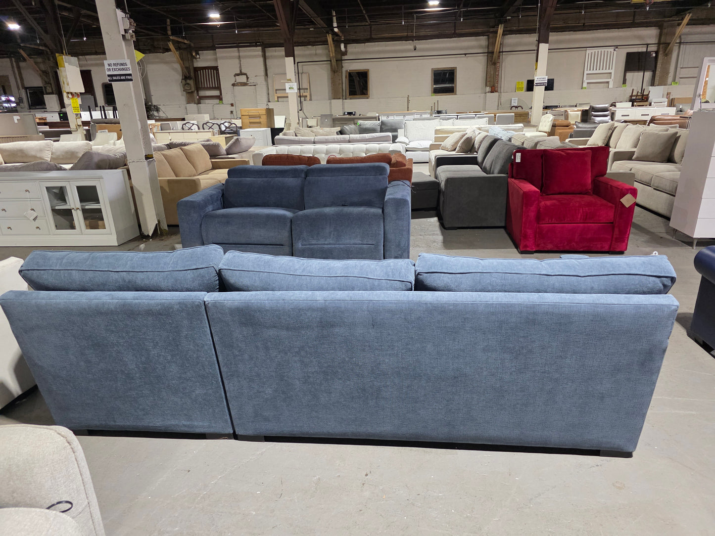 Radley 4-Pc. Fabric Sleeper Sectional (Naval Blue)