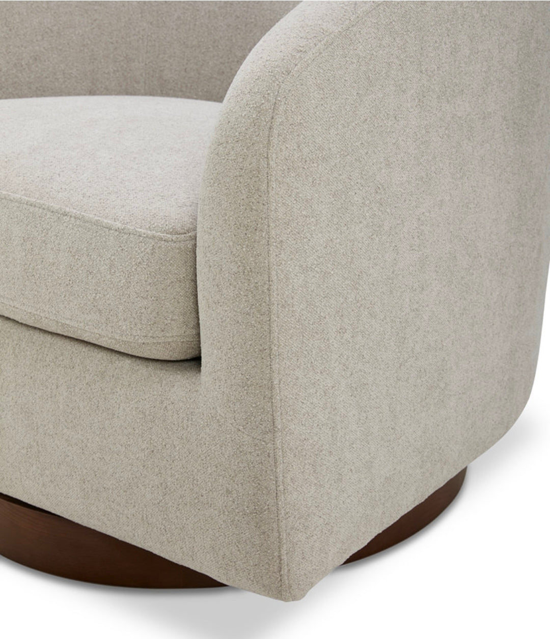 Solvie Fabric Swivel Chair (Dove)