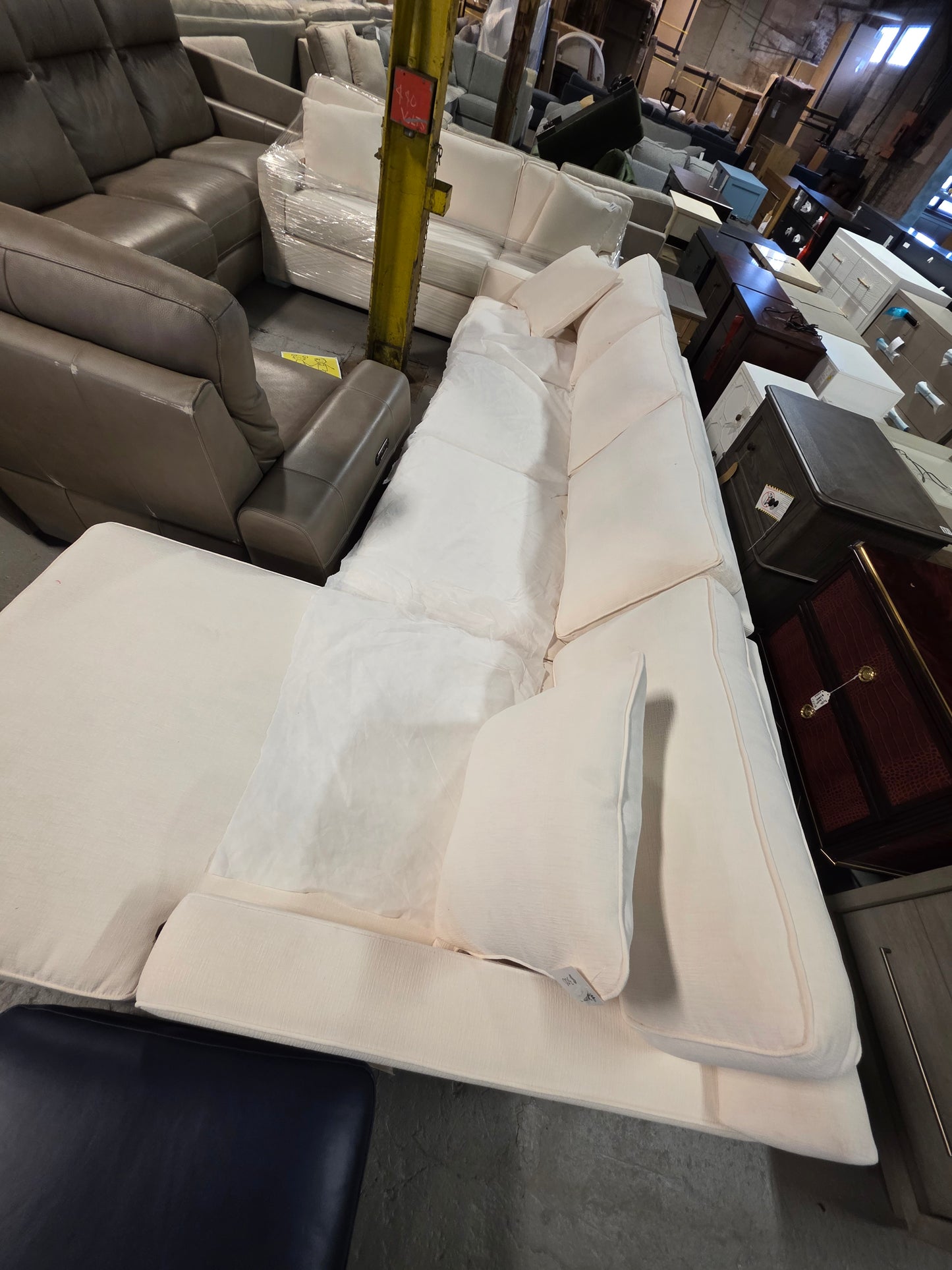 3-Pc. Radley Sectional Sofa with Chaise (Heavenly Oyster White)