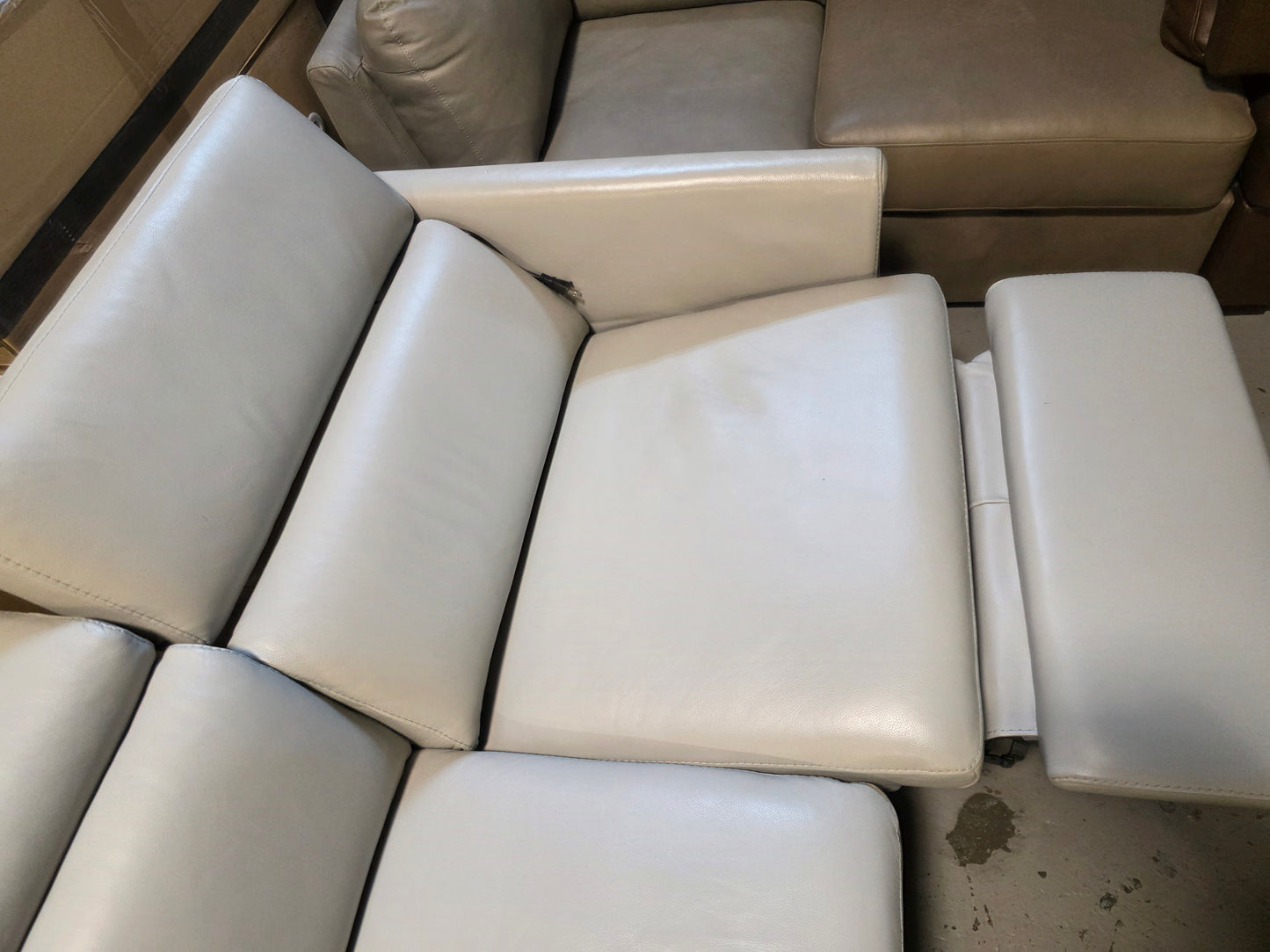Leather 3-Pc. Sectional Sofa with 2 Power Recliners
