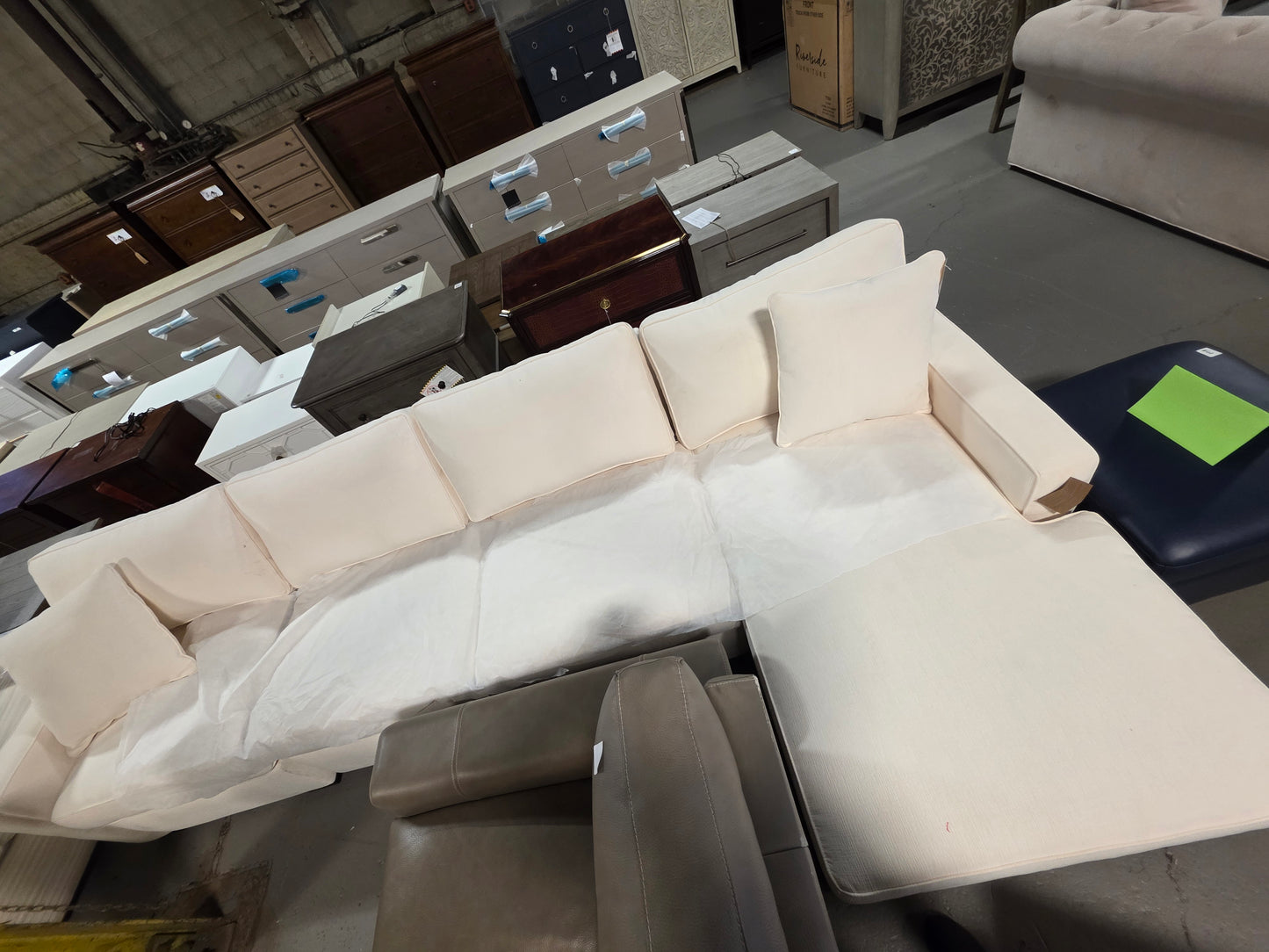 3-Pc. Radley Sectional Sofa with Chaise (Heavenly Oyster White)