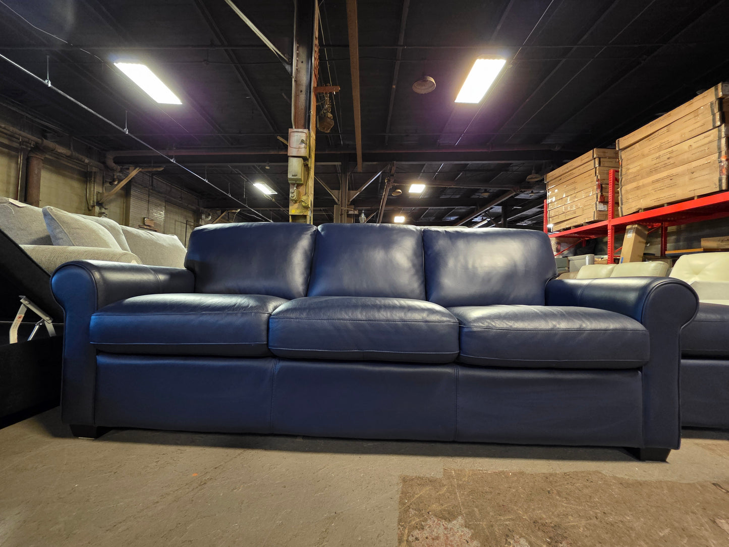 Palliser Leather Sofa (Valencia Sapphire)