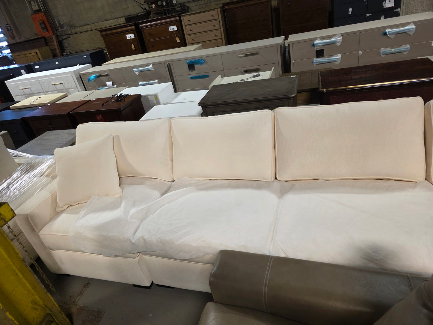 3-Pc. Radley Sectional Sofa with Chaise (Heavenly Oyster White)