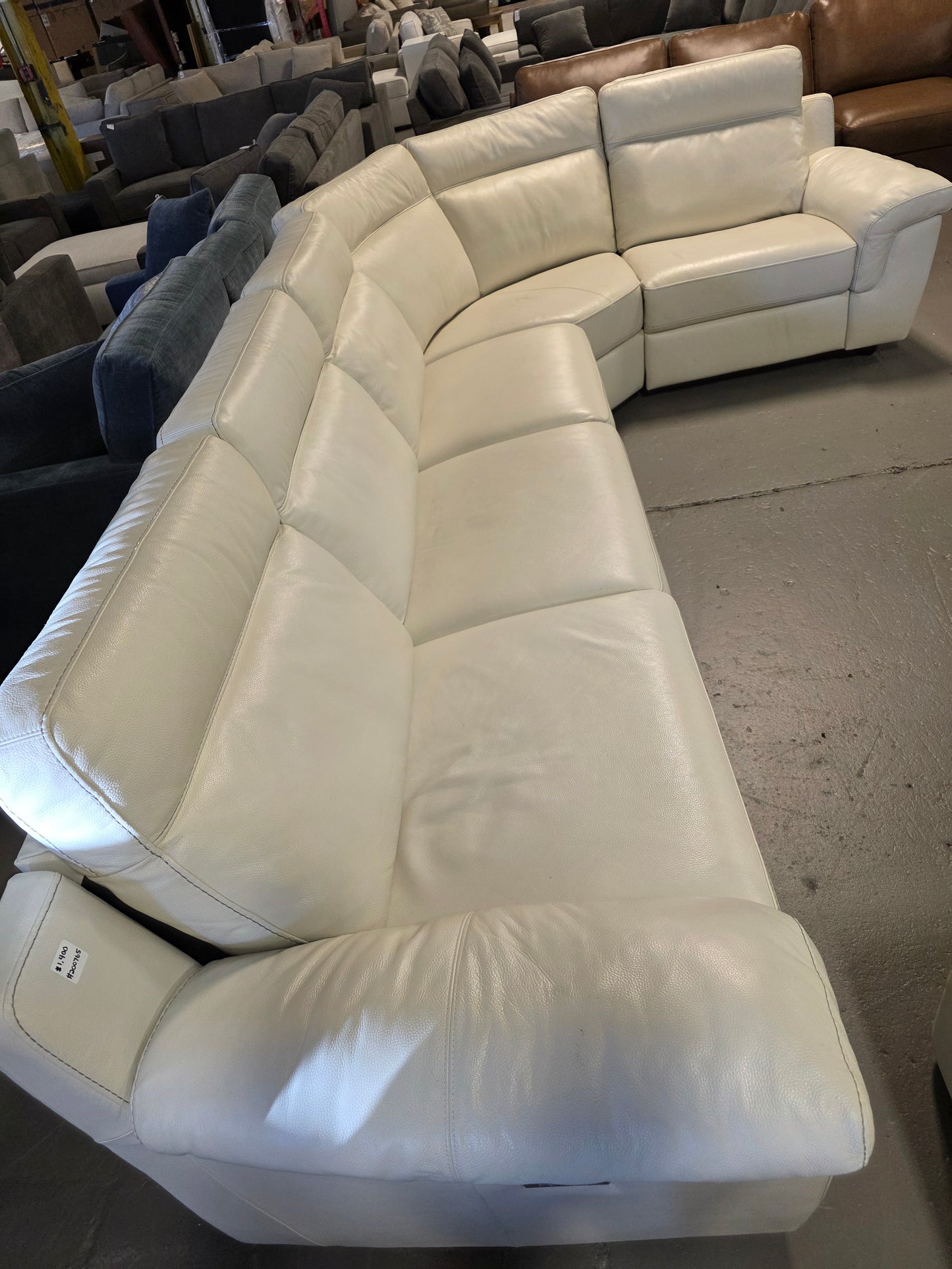 Julius II 5-Pc. Leather L Sectional with 4 Power Recliners