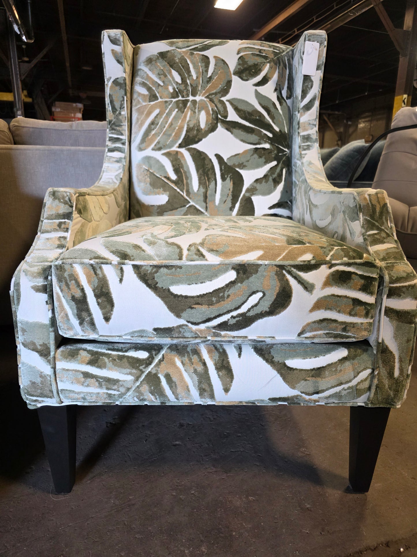 Kallison Fabric Wing Chair (Leafs)