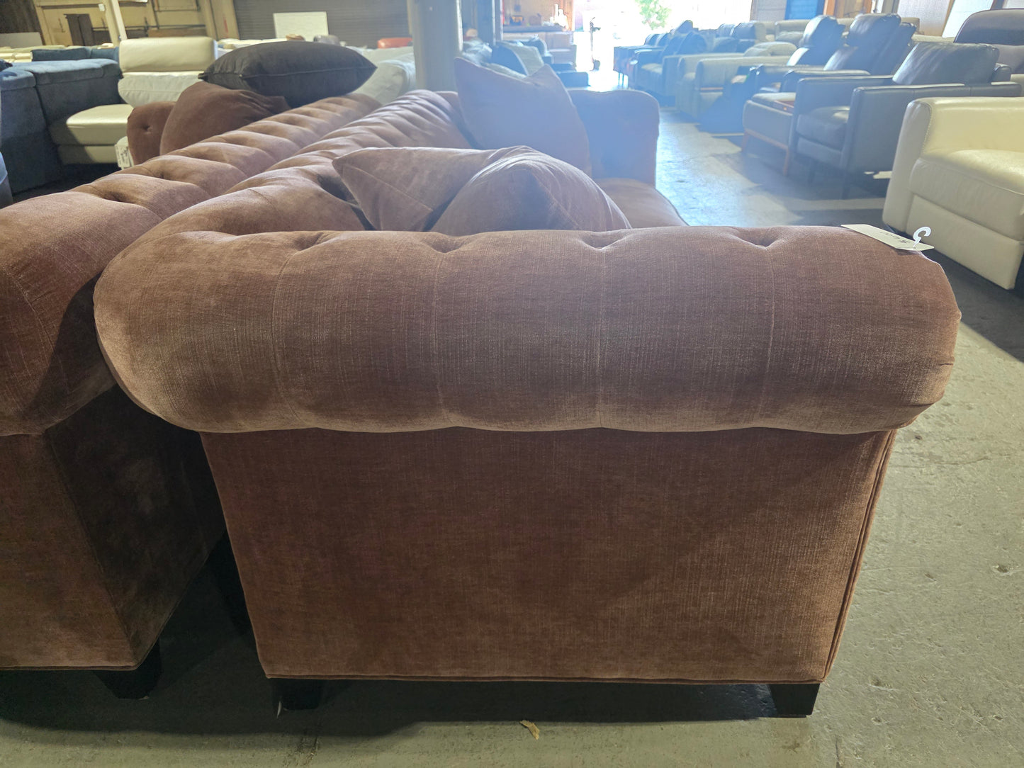 Kallison Fabric Sofa (Dusty Pink)