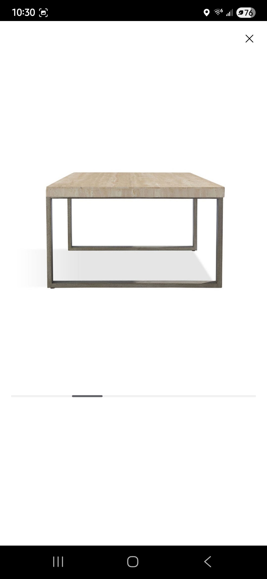 Ariela Travertine Occasional Coffee Table