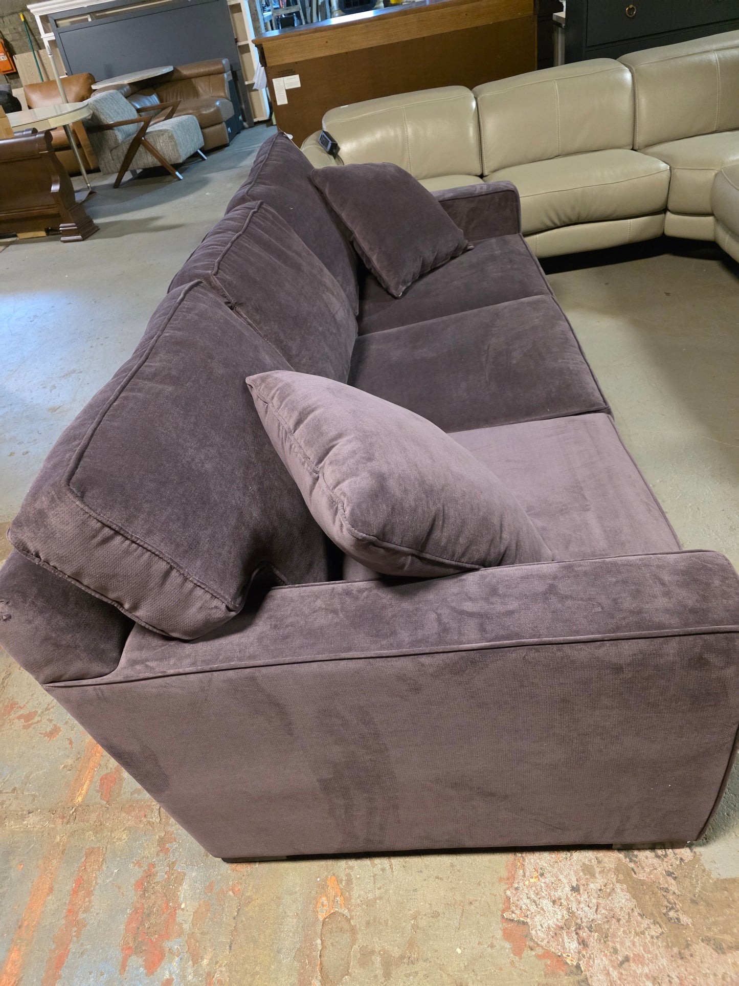 Radley 86" Fabric Queen Sleeper Sofa Bed (Dark Purple)