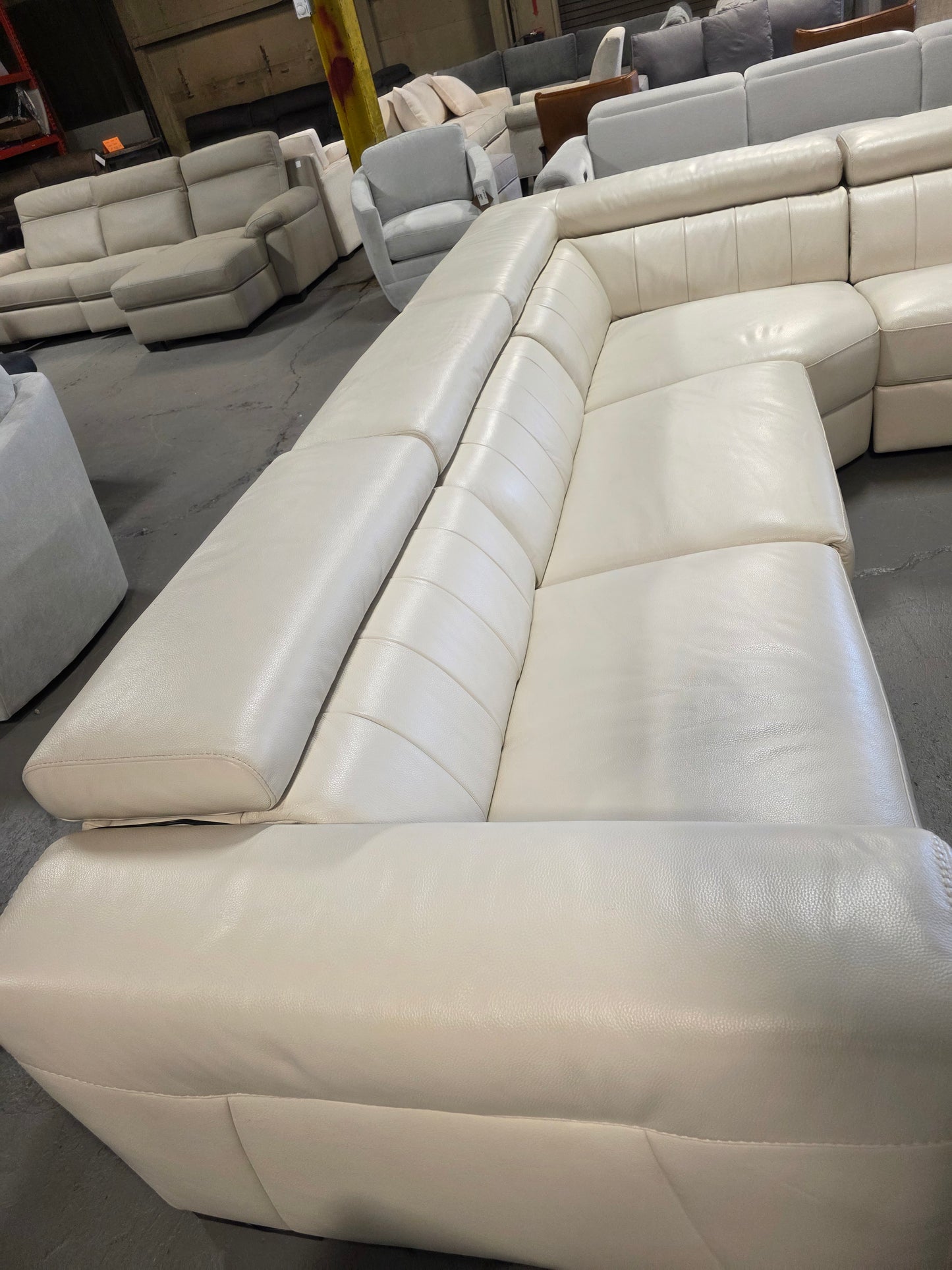 Rinan 125" 5-Pc. Leather Sectional with 2 Power Recliners