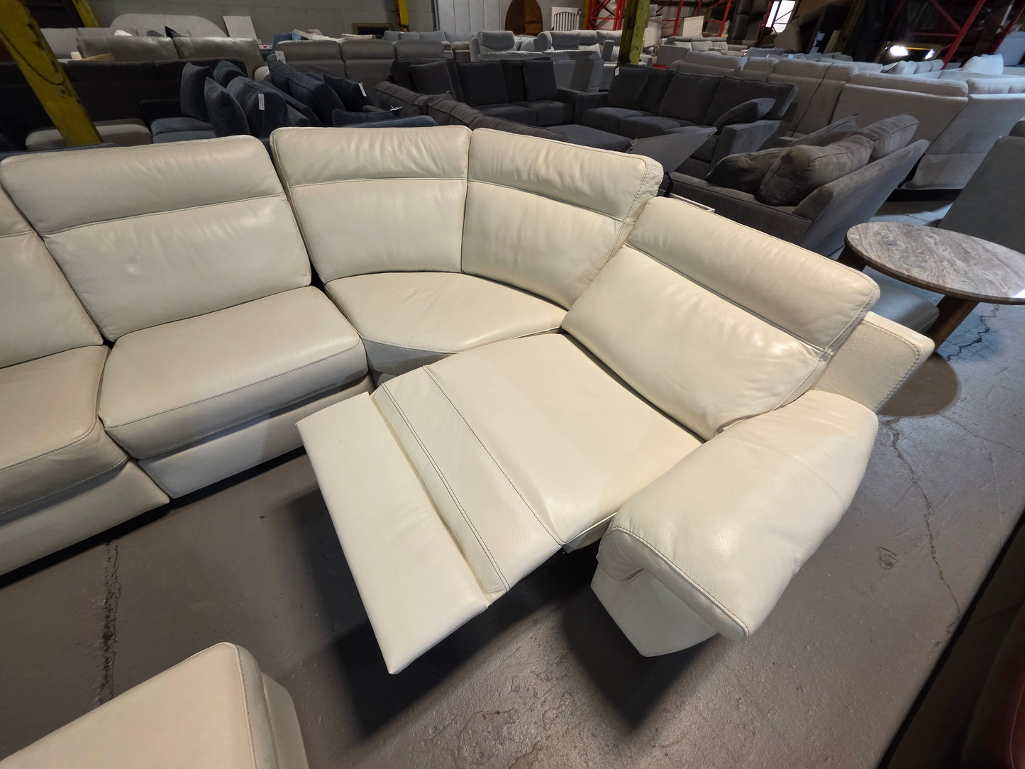 Julius II 5-Pc. Leather L Sectional with 3 Power Recliners