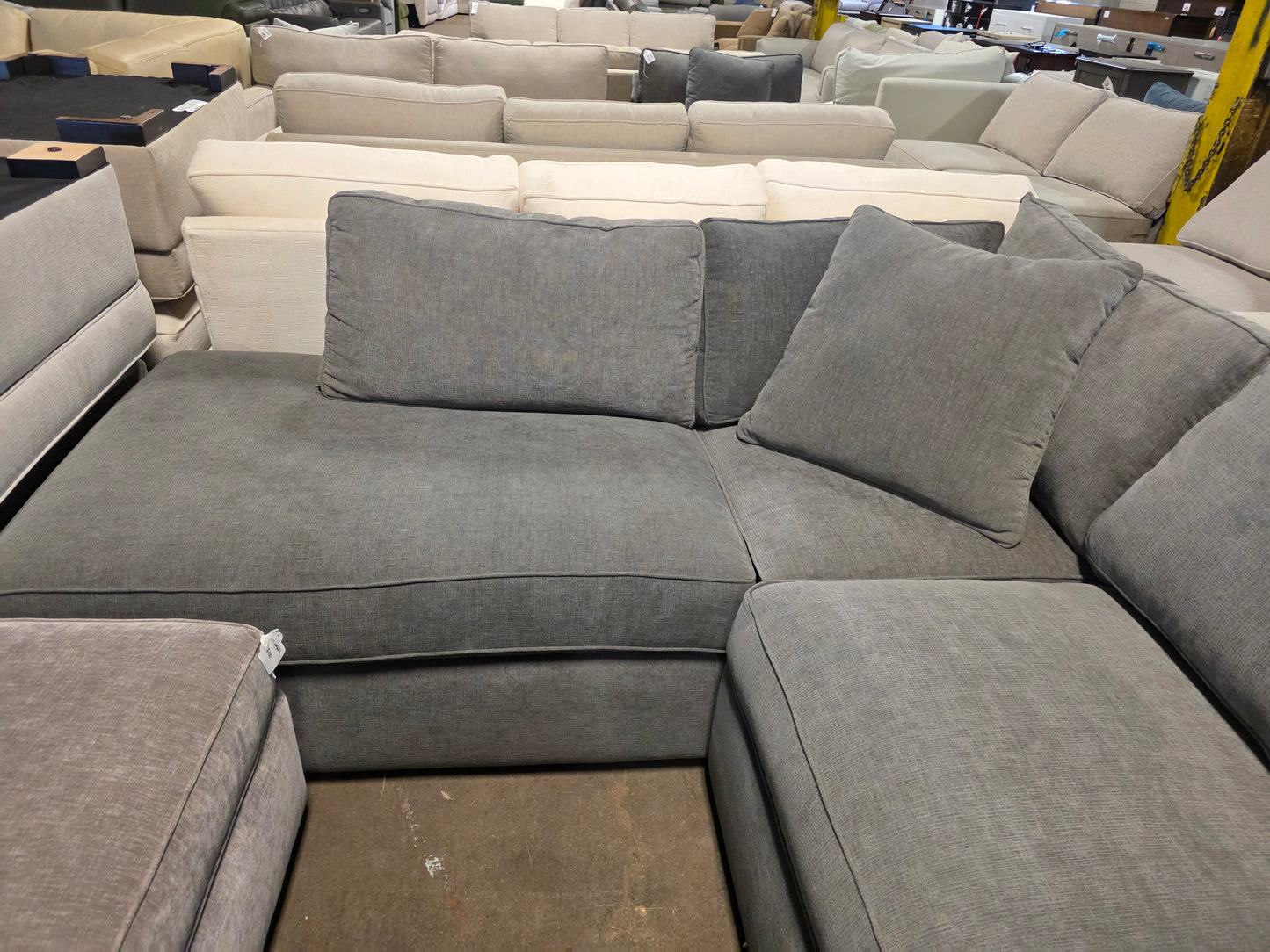Radley 4-Pc. Fabric Sectional Sofa (Heavenly Mocha Grey)