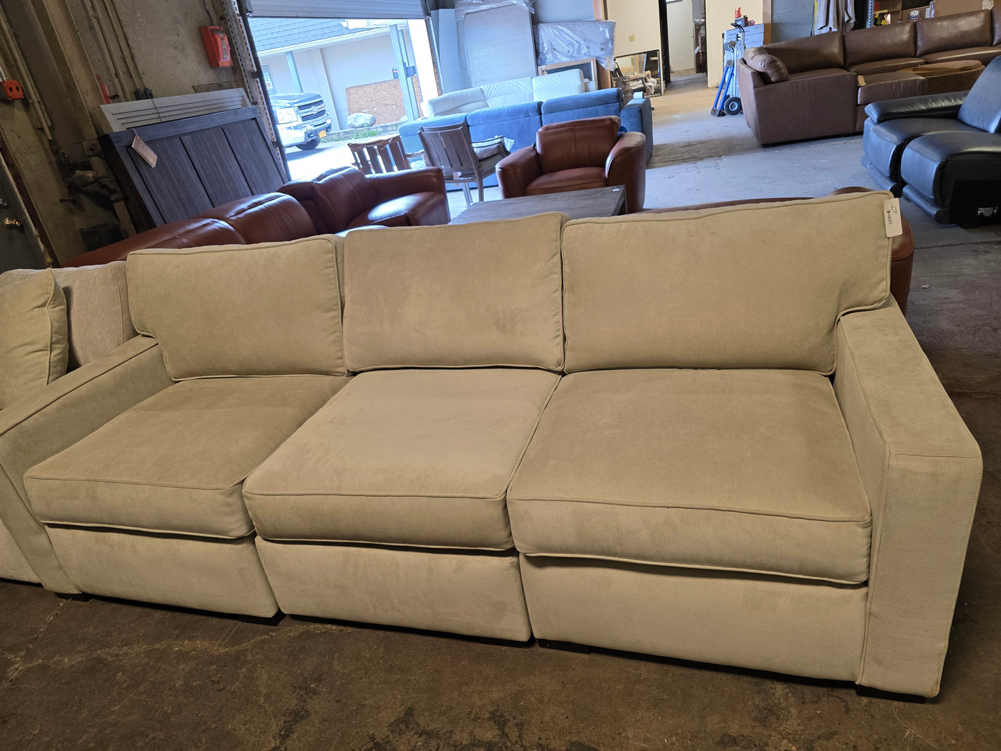 Radley 86" Fabric Sofa (Corduroy Beige)