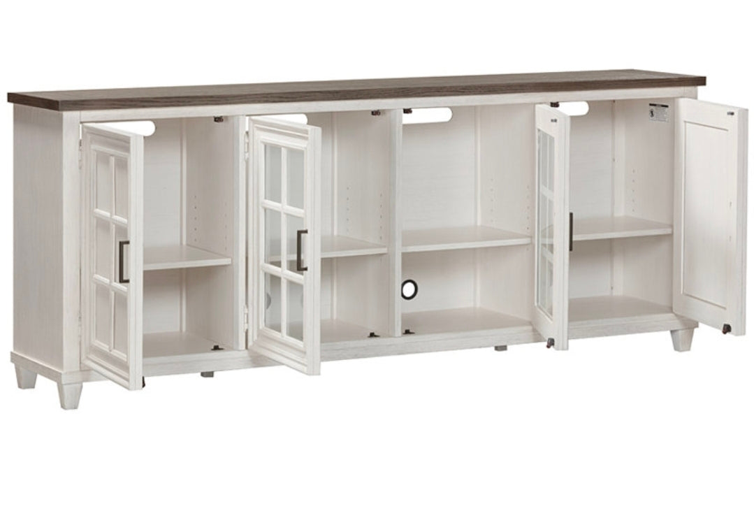 84" Dawnwood TV Console (White)