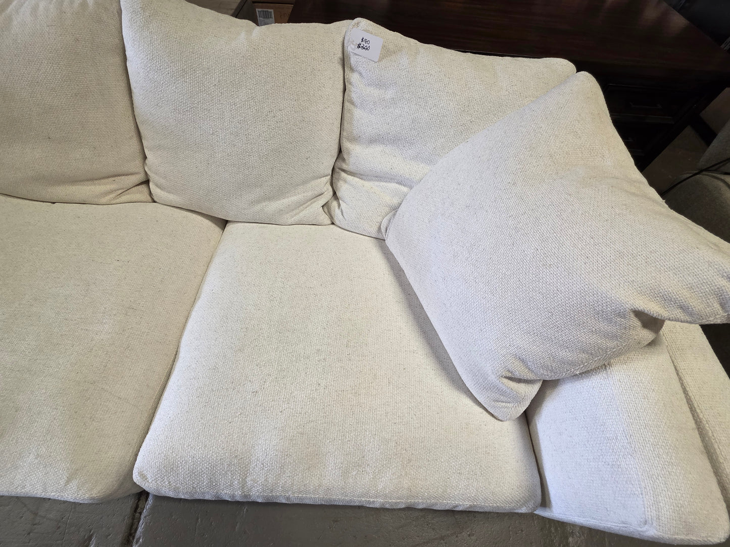 Oversized 3-Pc. White Sectional Sofa