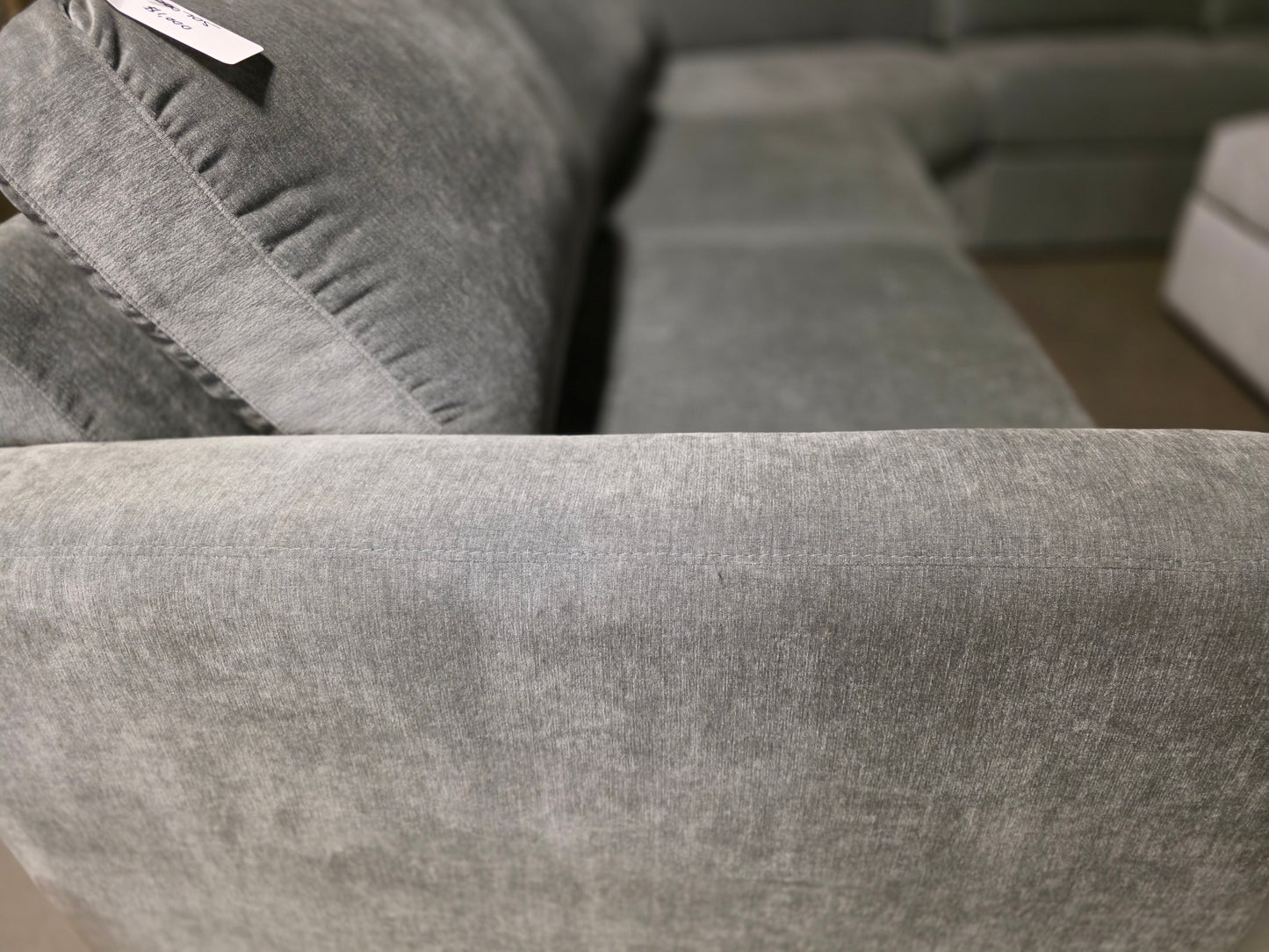 Grey 3-Pc. Fabric Sectional Sofa