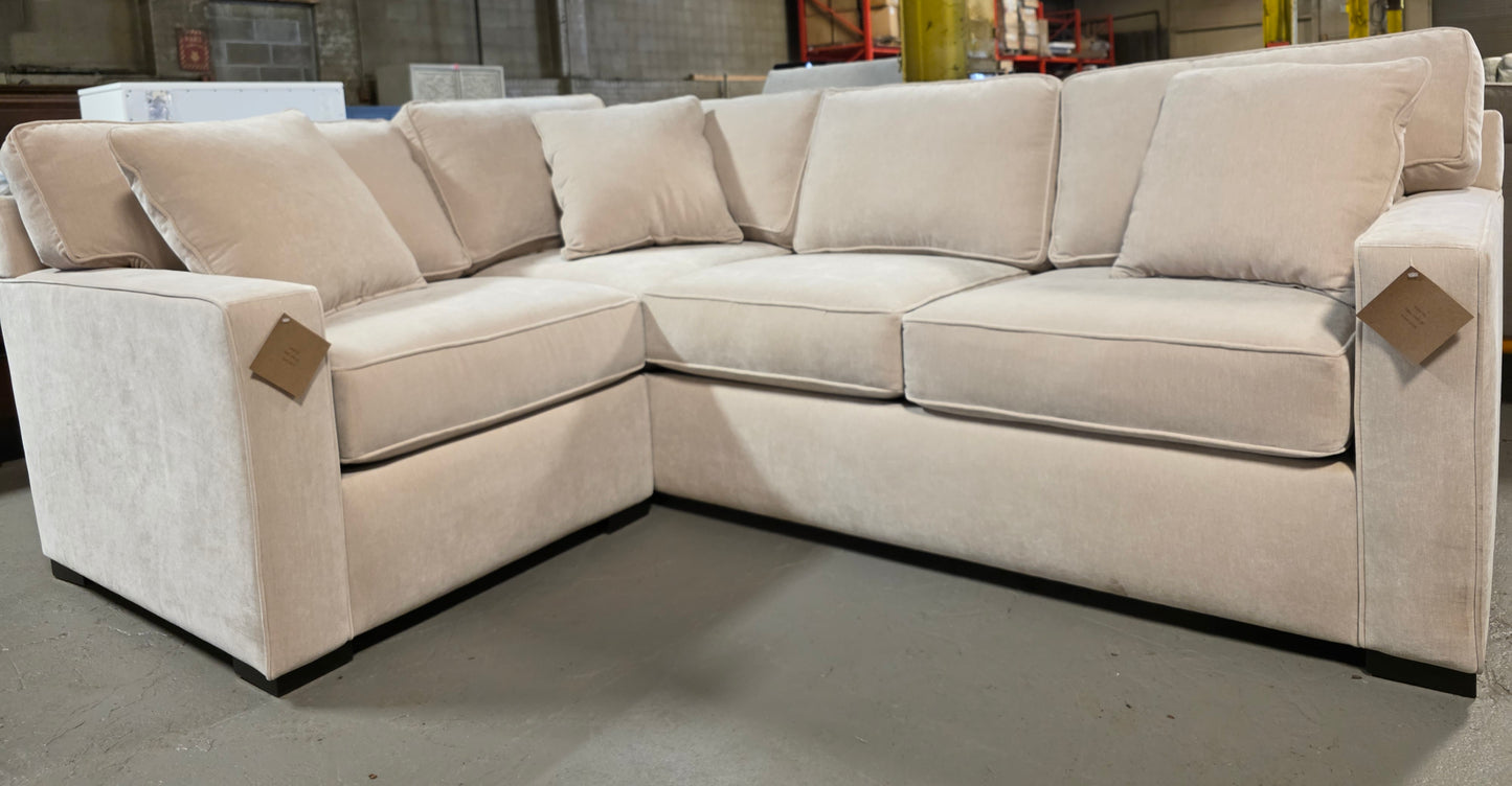 Radley 2-Pc. Fabric Sectional (Beige)