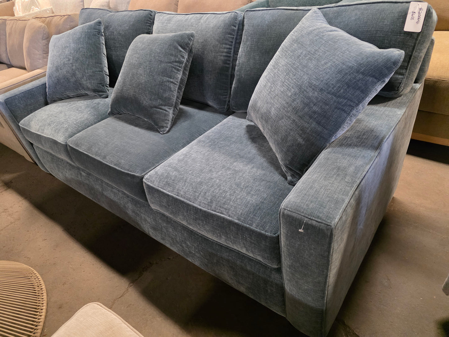 Radley 86" Fabric Sofa (Light Blue)