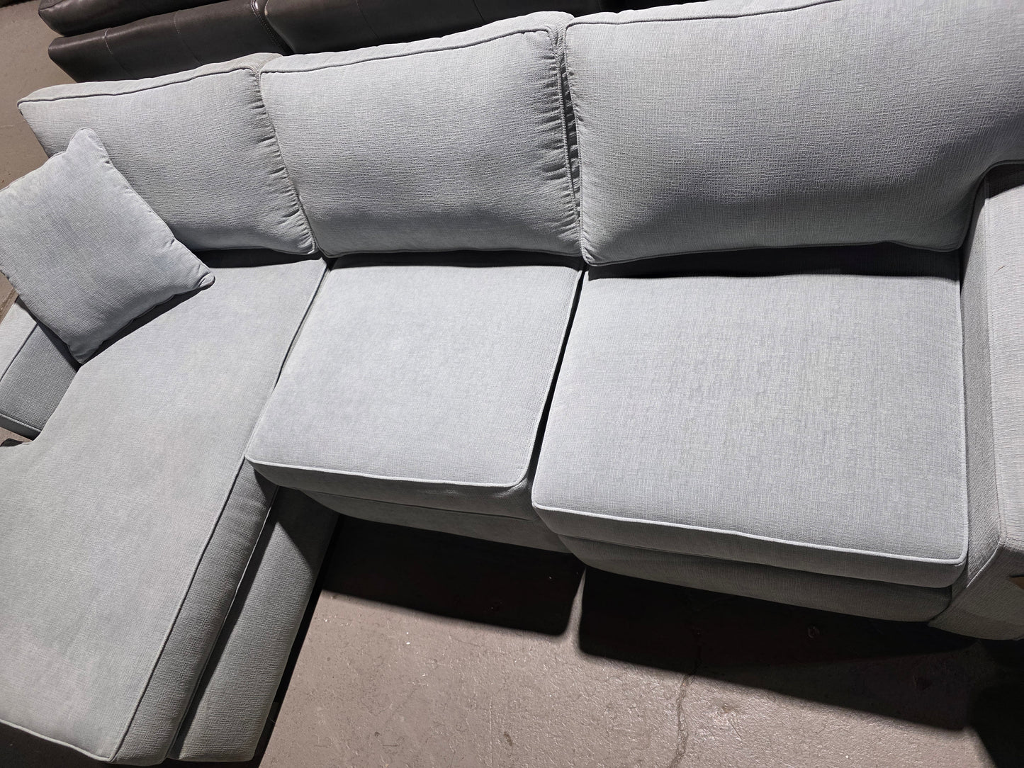 Radley 3-Pc. Fabric Chaise Sectional Sofa (Heavenly Robinsegg Blue)