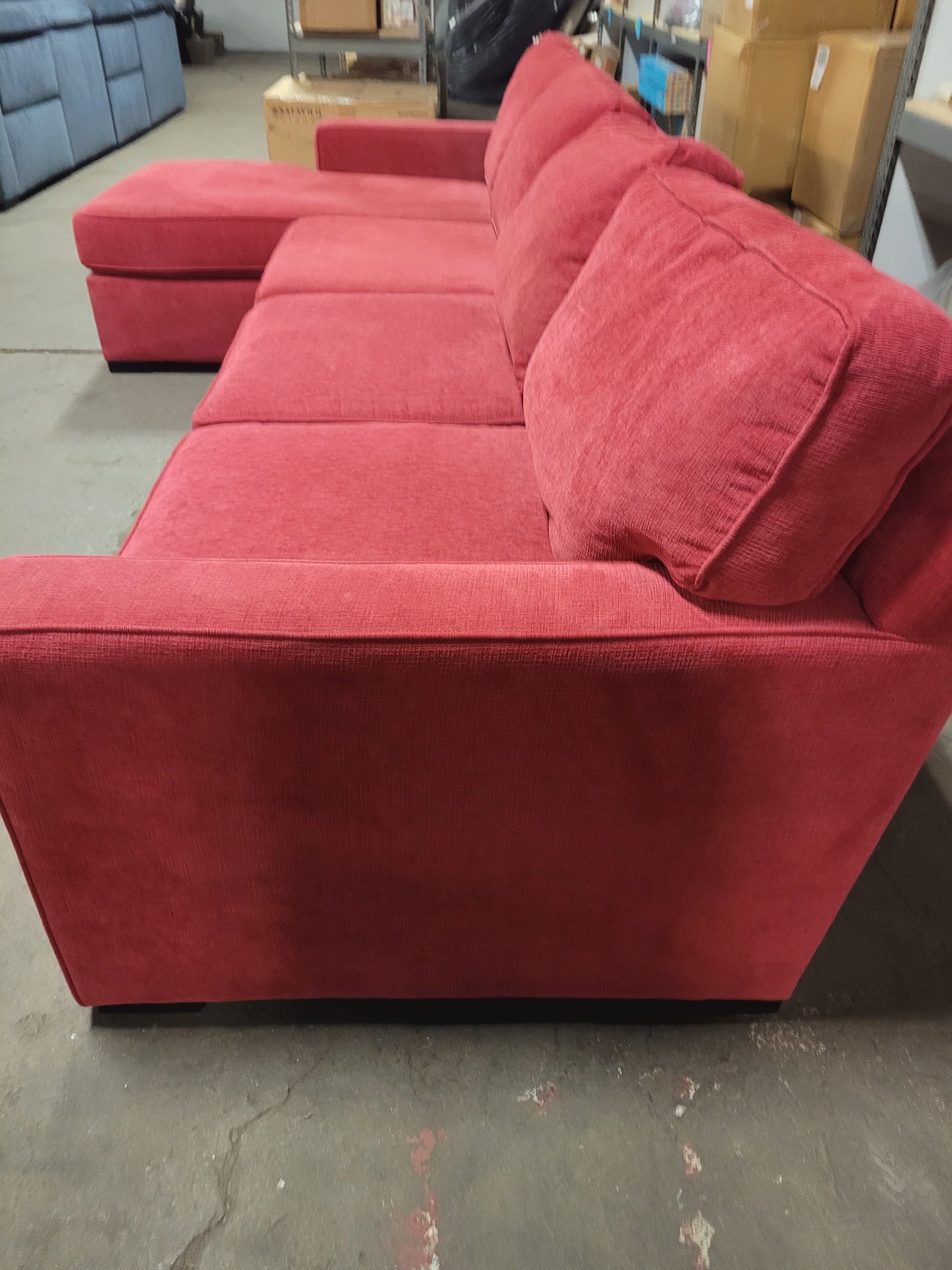 Radley 4-Piece Fabric Chaise Sectional Sofa (Heavenly Mulberry Red)