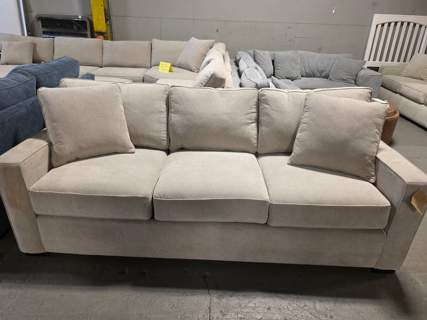 Radley 86" Fabric Queen Sleeper Sofa Bed (Heavenly Chrome Beige)