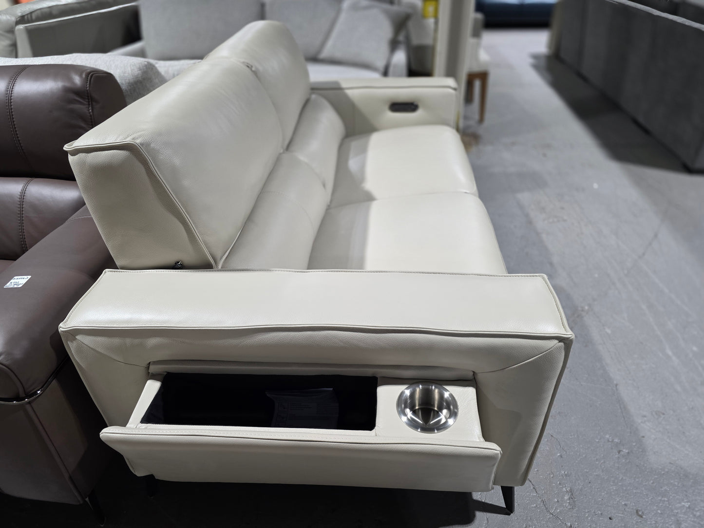 Neiwert 2-pc. Leather Sofa Sectional With 2 Power Recliners In Neutral