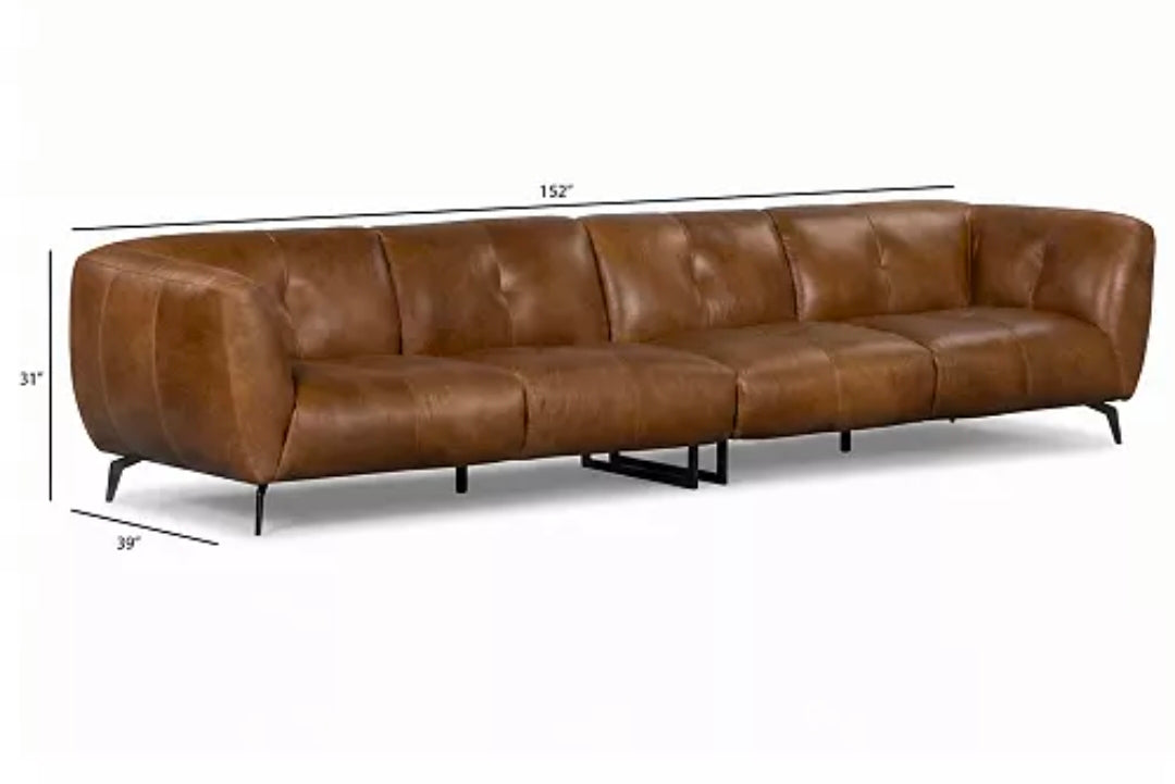 Avori Leather 2-Piece Sofa