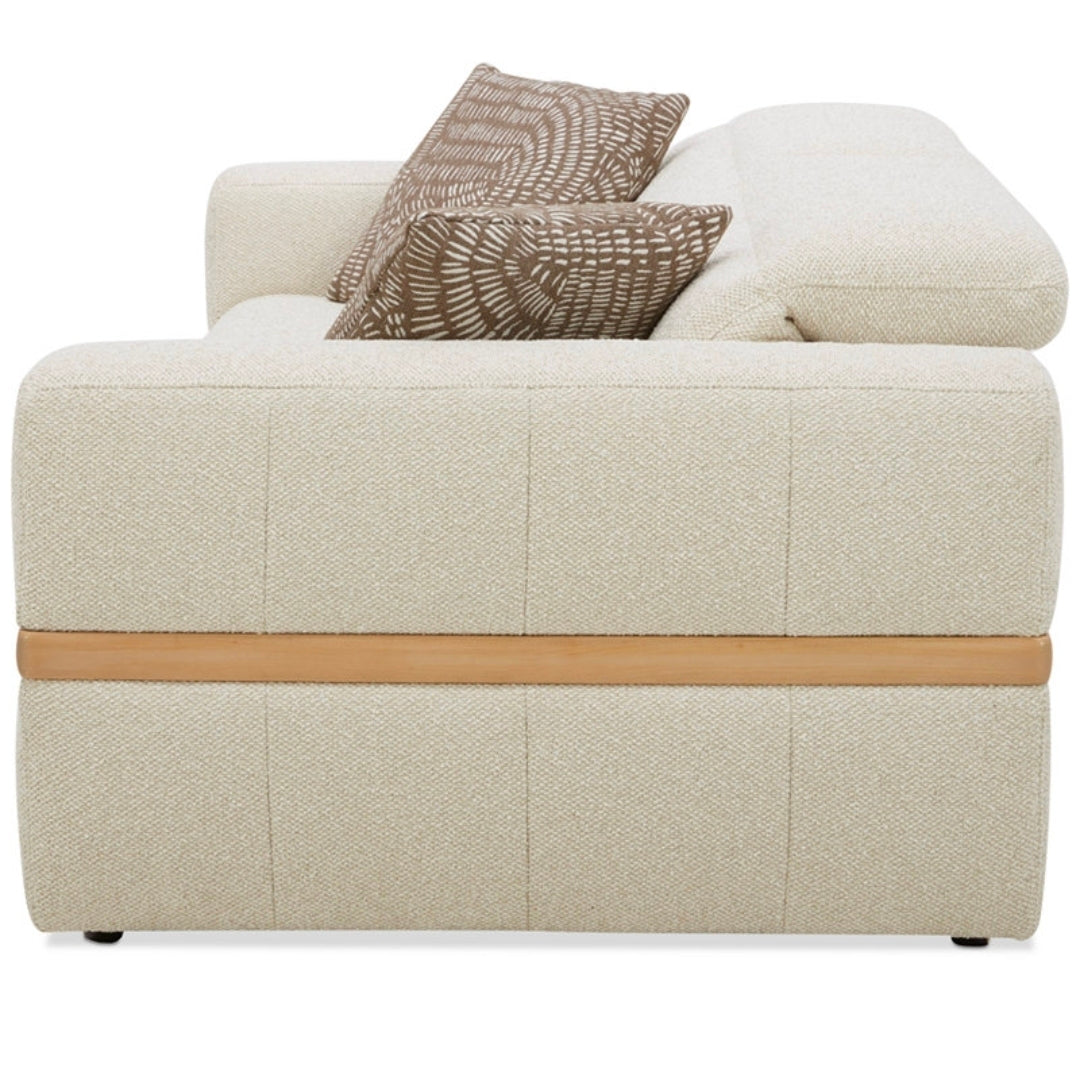 Nierling Fabric Power Motion Sofa with Power Headrest (Linen)
