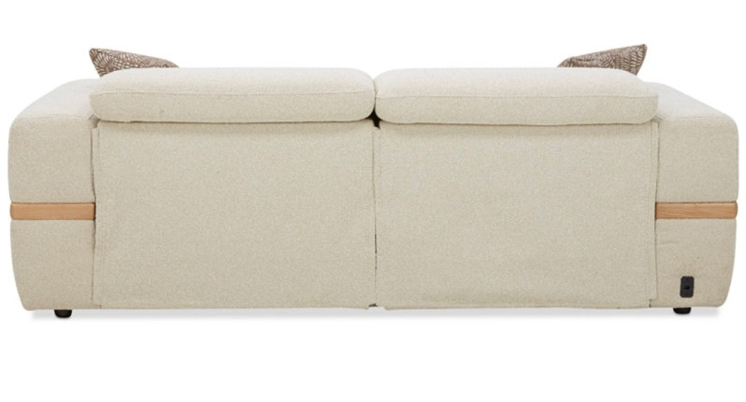 Nierling Fabric Power Motion Sofa with Power Headrest (Linen)