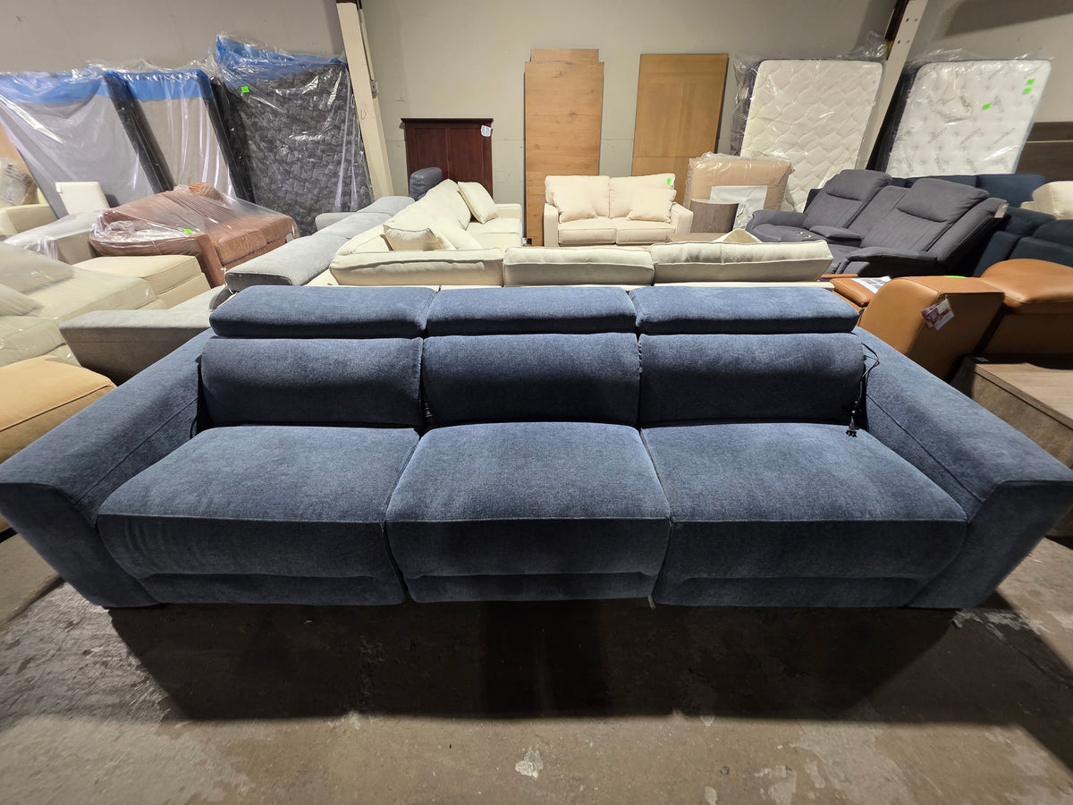 Nevio 3-Pc. Fabric Power Headrest Sectional with 3 Power Motion Chairs