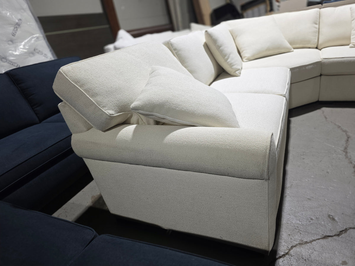 Radley Rollarm Fabric 3-Pc. Sectional (Cream)