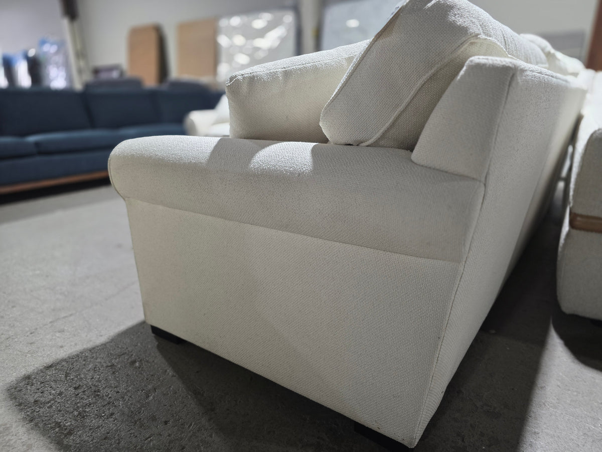 Radley Rollarm Fabric 3-Pc. Sectional (Cream)