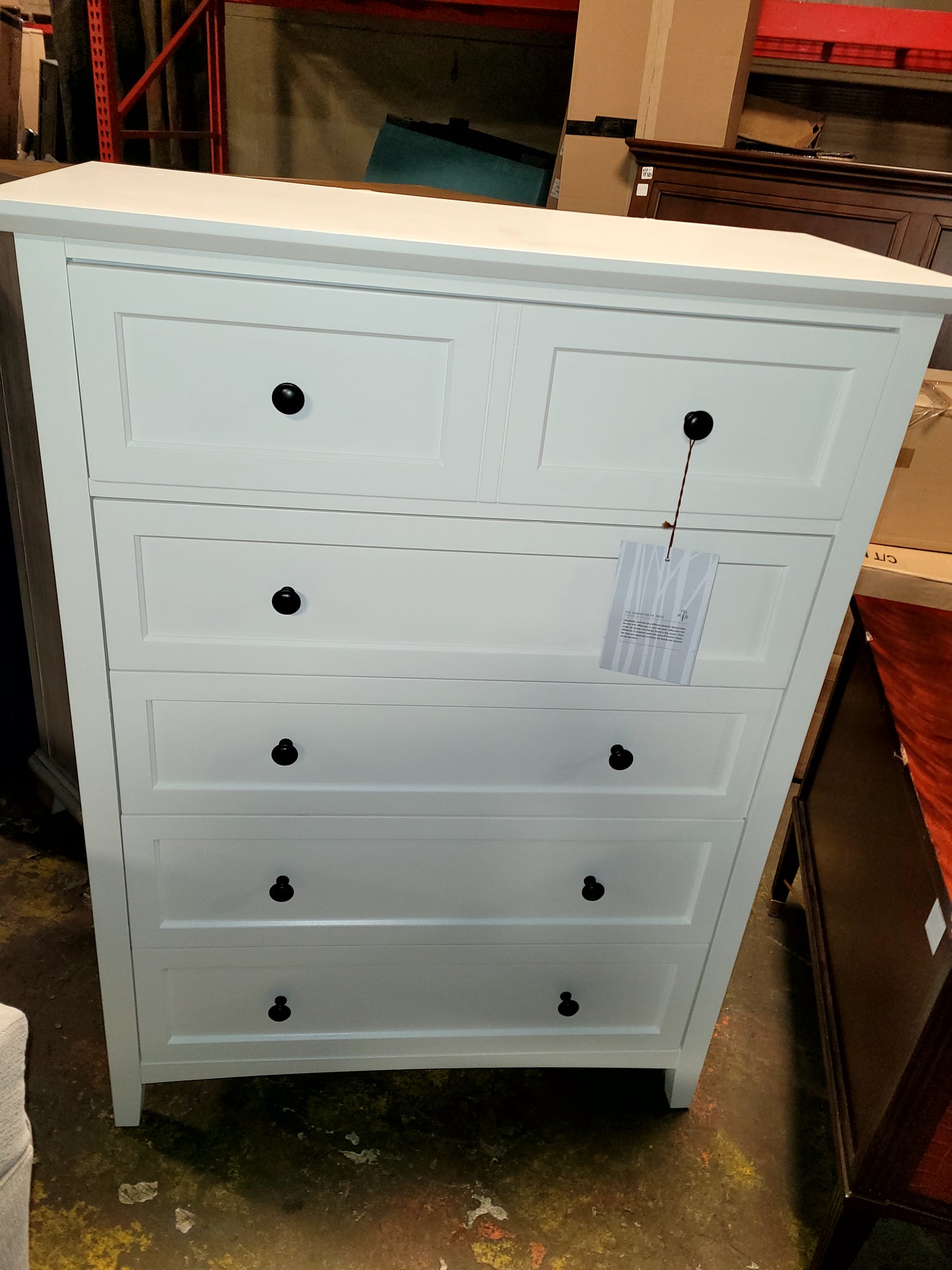 Hedworth Chest (White) 5 Drawer