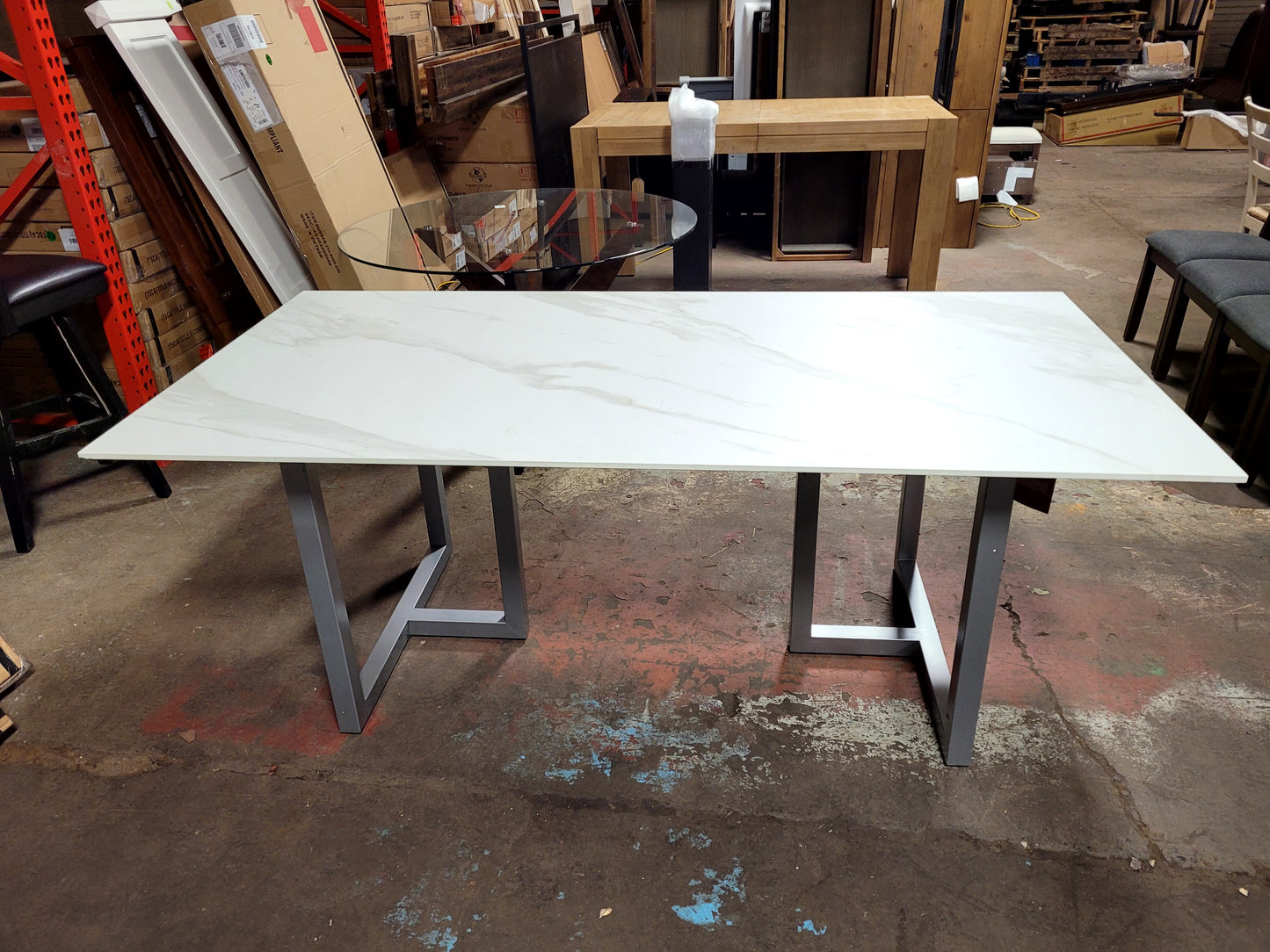 Emila 78" Rectangle Sintered Stone Dining Table