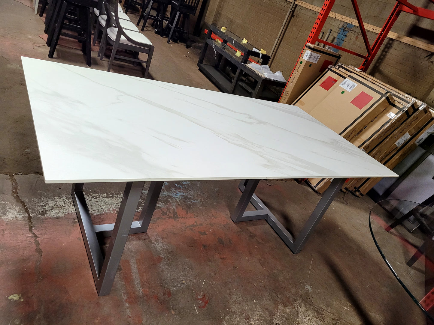 Emila 78" Rectangle Sintered Stone Dining Table