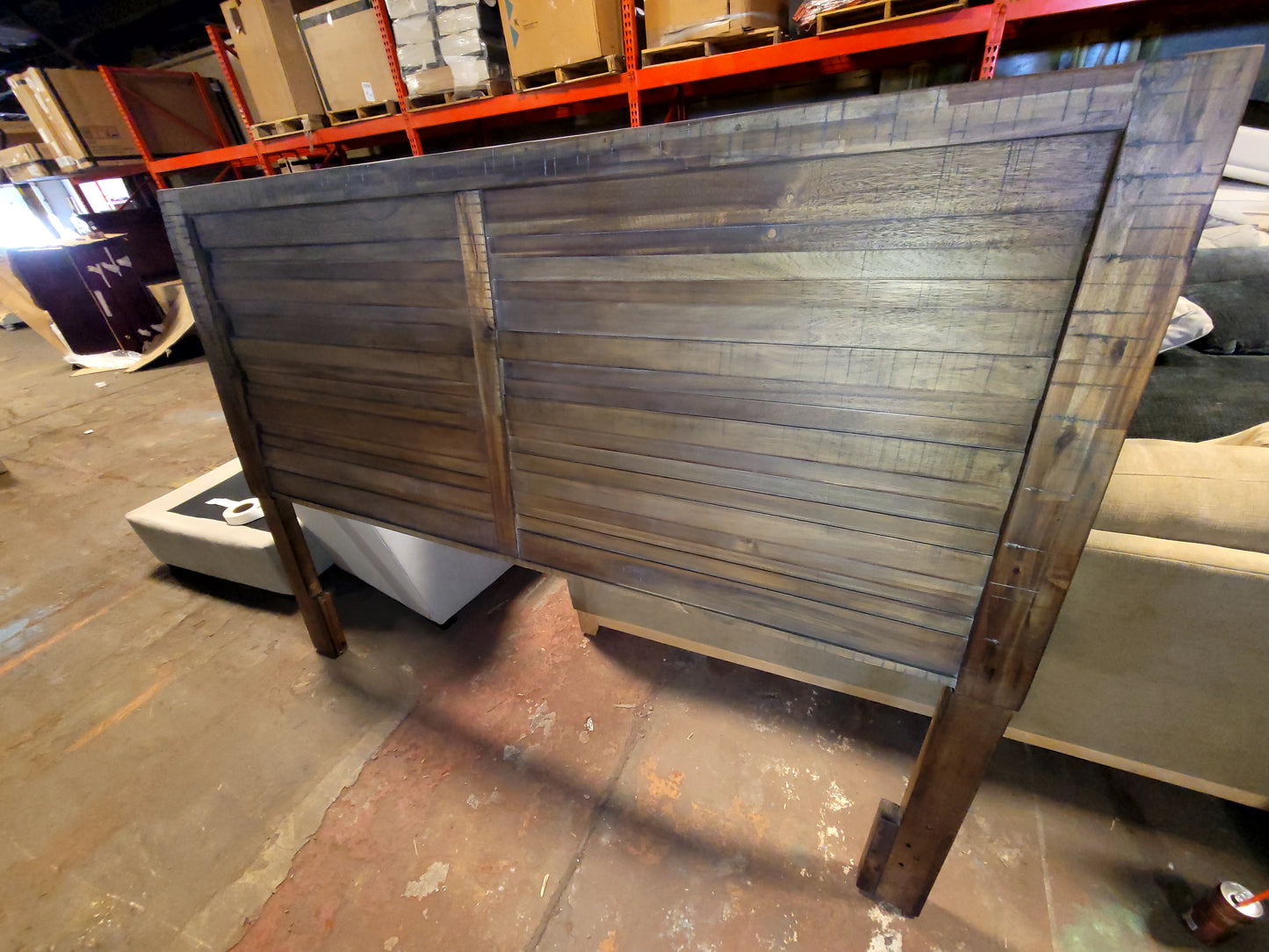 Textured Wood King Headboard