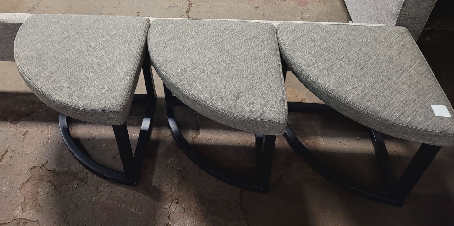 Grey Fabric stool