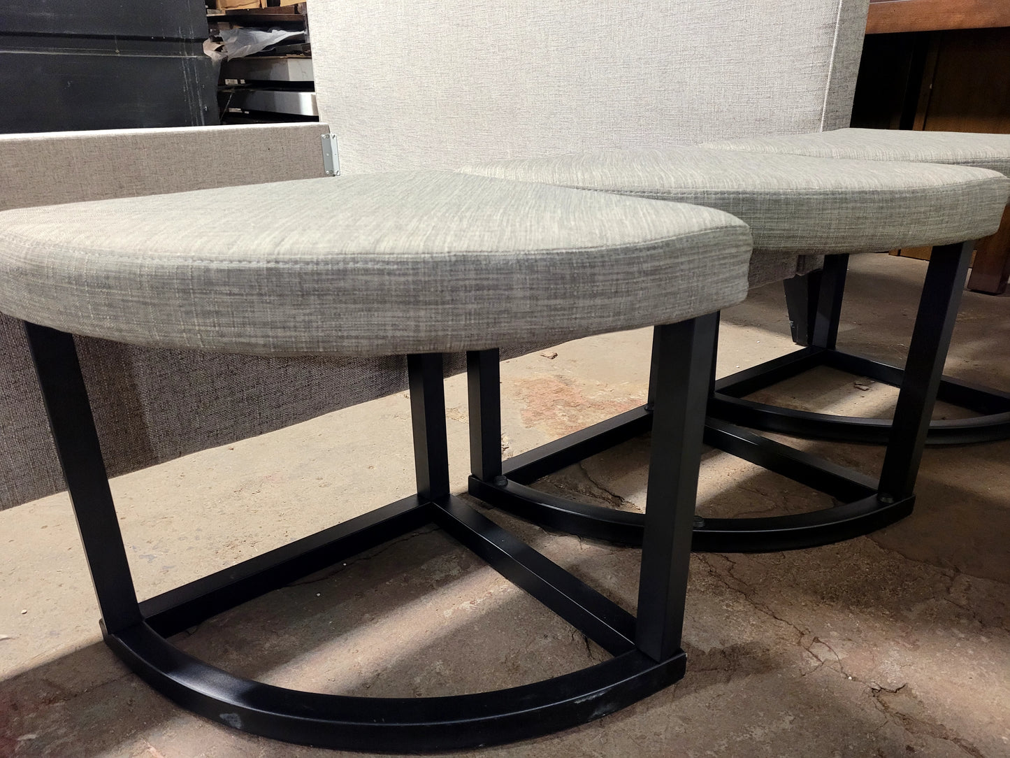 Grey Fabric stool