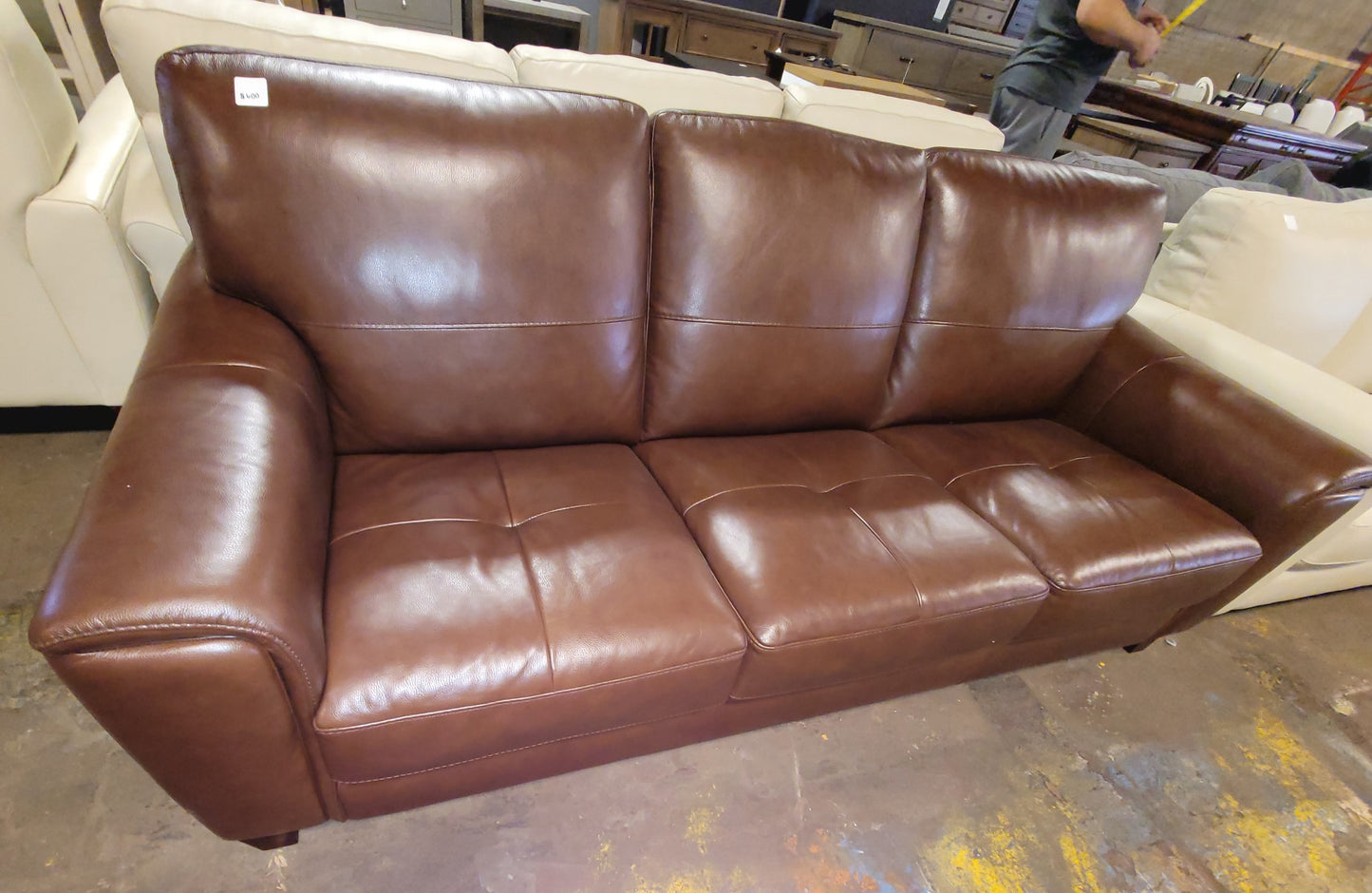 Brayna 88" Classic Leather Sofa