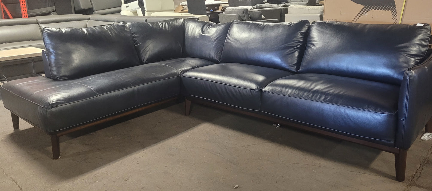 Jollene Leather 2-Pc. Sectional with Chaise